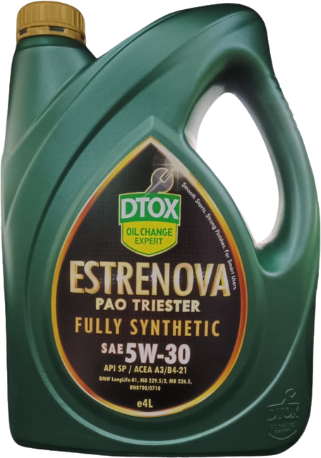 DTOX Estrenova PAO Triester fully synthetic 5W-30, 4 litre bottle